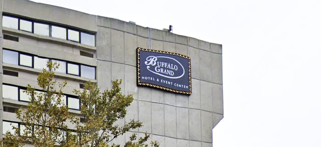 Buffalo Grand Hotel - Cabinet Sign with Marquis Lights